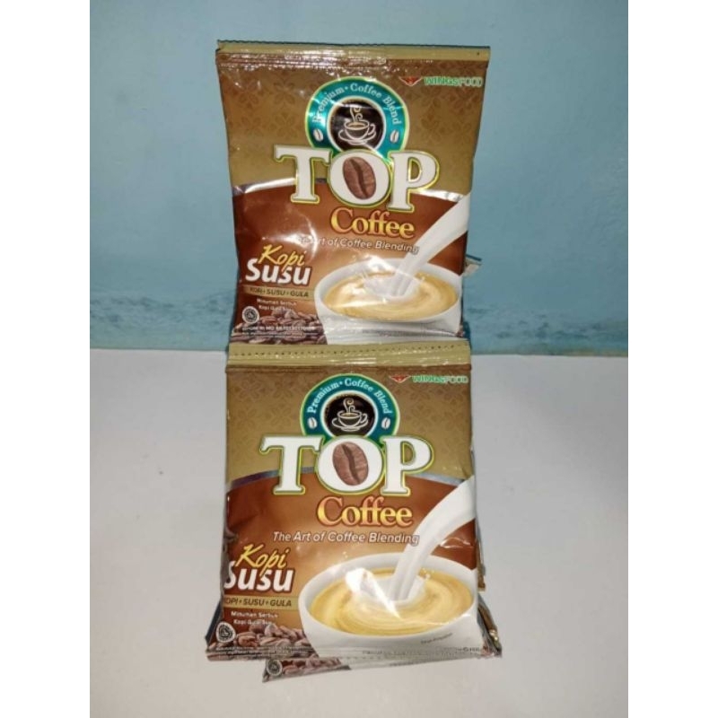 

12 Sachet - Top Coffee Susu 3in1 Kopi Susu 1 Renceng