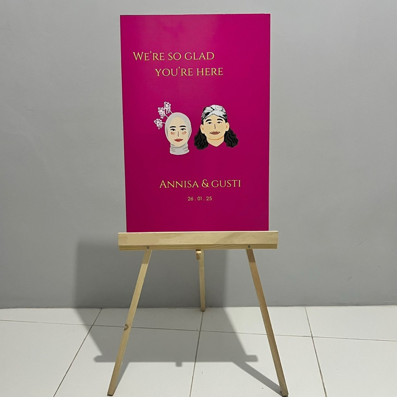 standing welcome sign