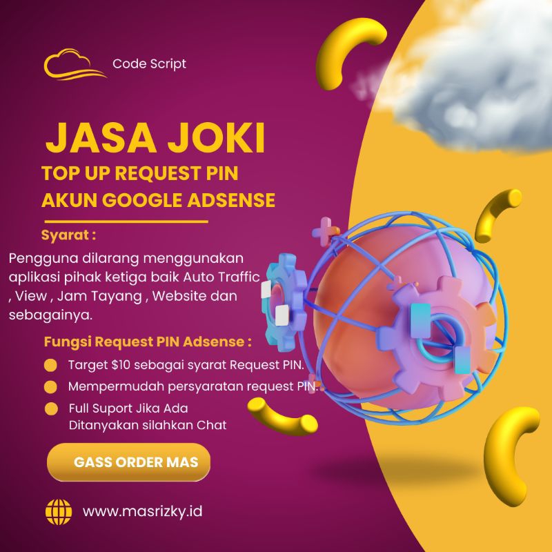 Jasa Joki Top Up Request PIN Akun Google AdSense