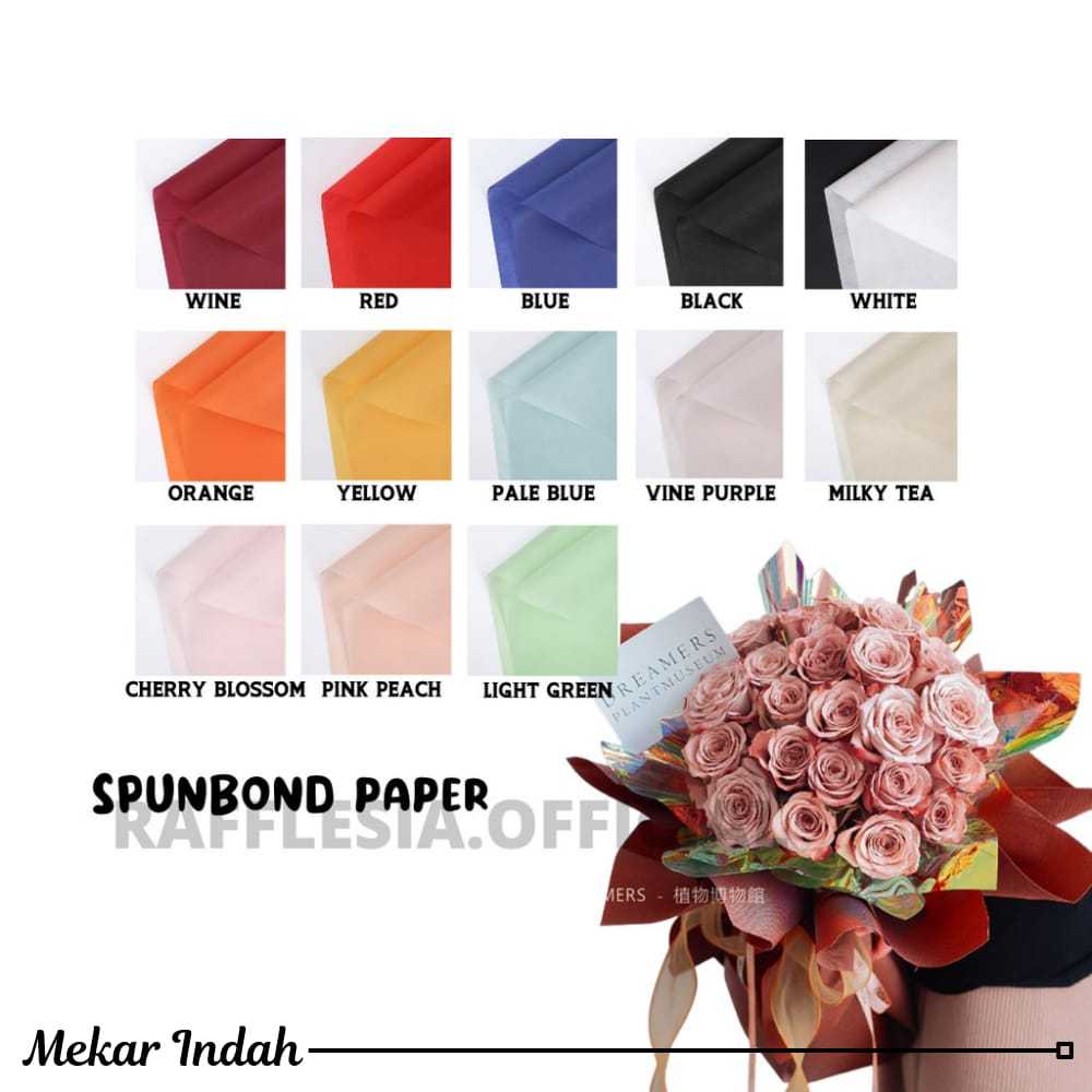 KAIN SPUNBOND PREMIUM BUKET SPUNBOND IMPORT FLOWER WRAPPING PEMBUNGKUS KERTAS BUKET BUNGA