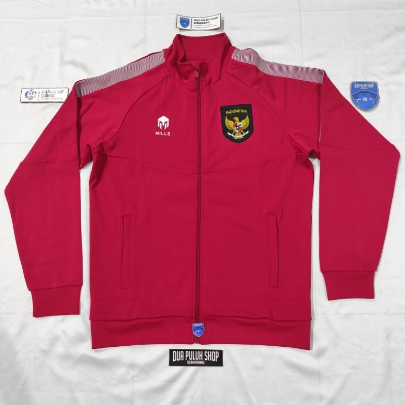 Jaket Anthem Timnas Indonesia 2022 Merah Original Mills