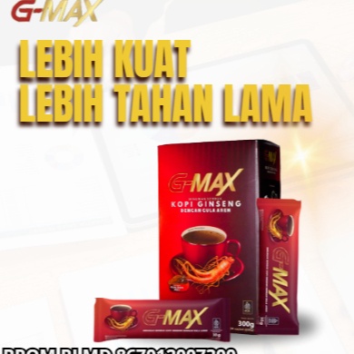 

Bisa Cod READY Kopi G Max Original Kopi Gingseng Terbaik 1 Box Isi 1 Sachet
