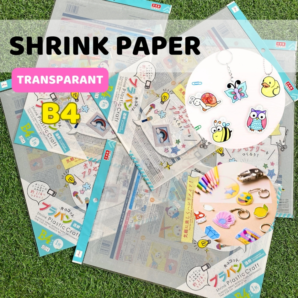 

Shrink Paper TRANSPARANT Bening Ukuran B4 Tebal 0.3mm Shrink Plastic Premium Transparan Menggambar Gantungan Kunci Warna Clear Tekstur Licin Oil Based Marker Keychain Dipanaskan Heat Gun Oven Plastik Polystyrene Iron Kualitas Bagus Shopping Arena Malang