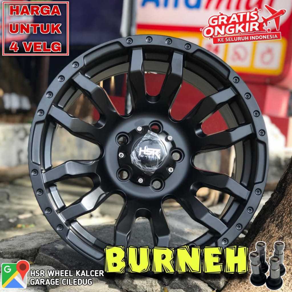 VELG MOBIL HSR BURNEH R16 MOBIL VITARA, RUSH, MATTE BLACK