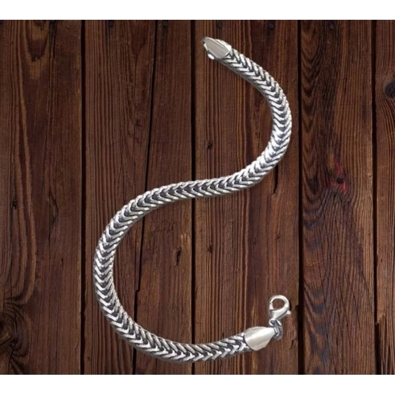 Gelang Titanium pria Model Sisik Naga Anti Karat