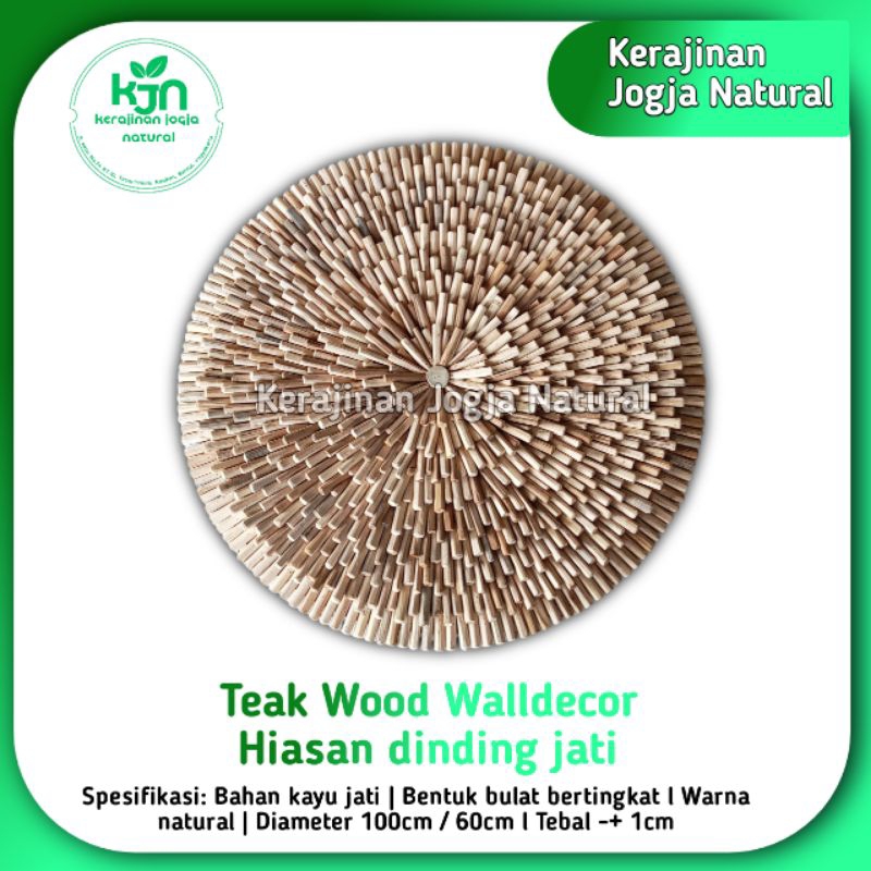 Hiasan Dinding Bulat Hiasan Kayu Jati Walldecor Bulat Kayu Jati Antik Unik Estetik
