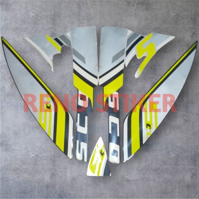 STIKER STRIPING MOTOR SCOOPY 2023 MERAH GOLD SPORTY RED / STIKER SCOOPY 2023 / STRIPING SCOOPY 2023 