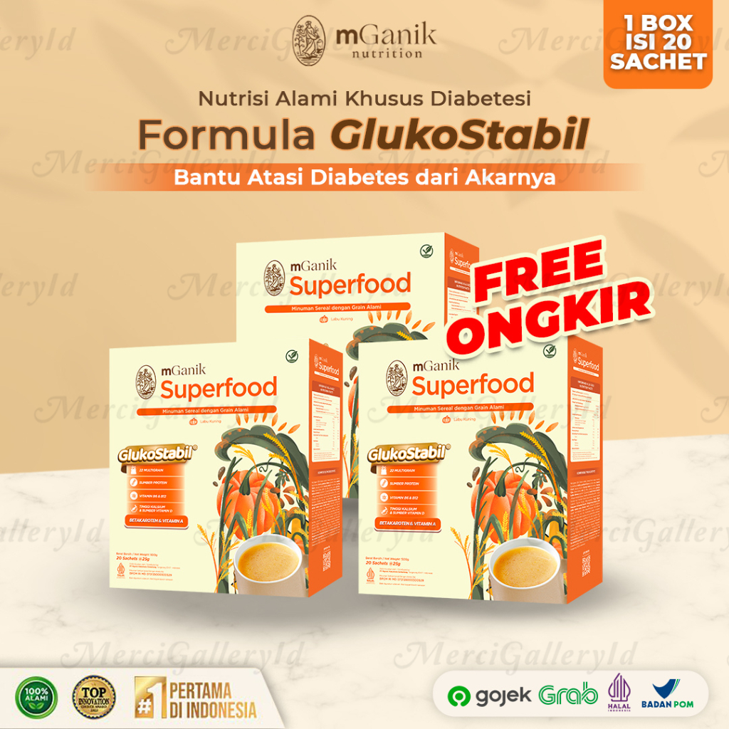 MGANIK MULTIGRAIN Superfood Glukostabil Improved Formula - menurunkan Gula darah & meningkatkan sens