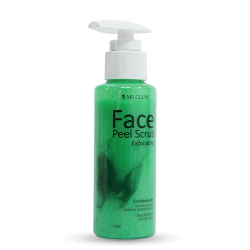 MS GLOW FACE PEEL SCRUB / SCRUB WAJAH / EKSFOLIASI KULIT/ KOMEDO HITAM