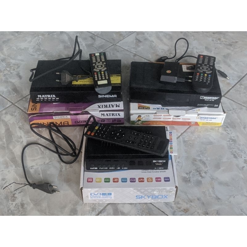 set top box stb receiver bekas normal