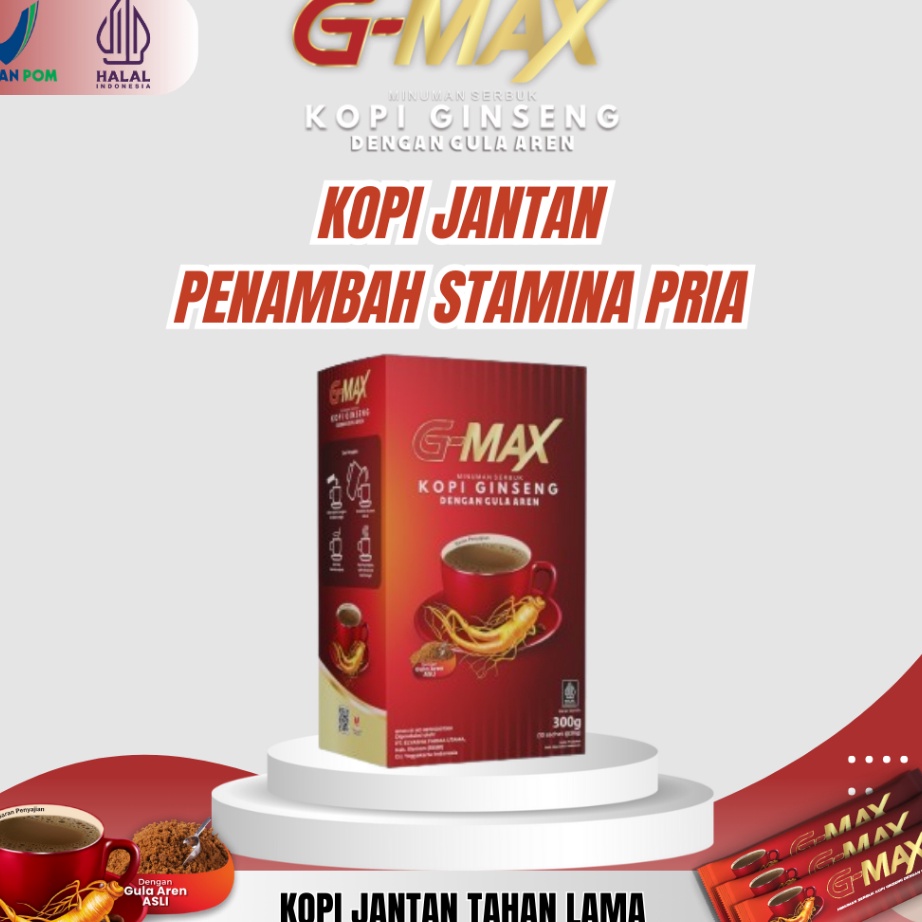 

GMAX ORIGINAL SERBUK KOPI Penambah ENERGI UNTUK PRIA SUDAH BPOM