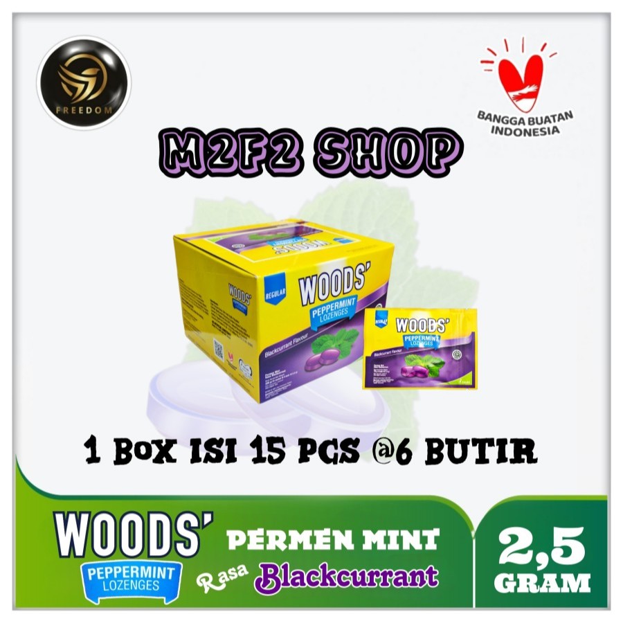 

Woods Peppermint Lozenges Blackcurrant Permen Mint - 15 gr (Kemasan 1 Box)