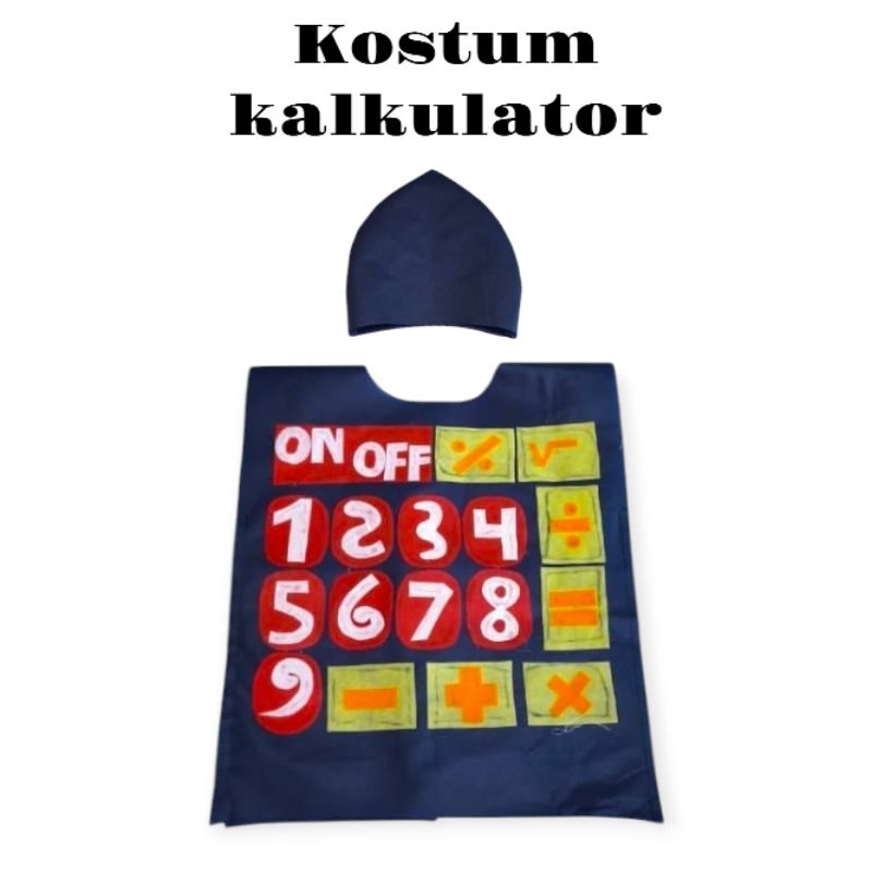 

kostum kalkulator/ kostum berhitung/ kostum matematika/kostum karnaval