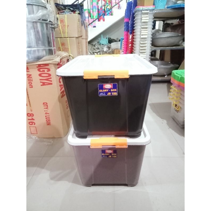 (ekspedisi)container box plastik cappucino jb 100/ container 100 glory/ kontainer murah