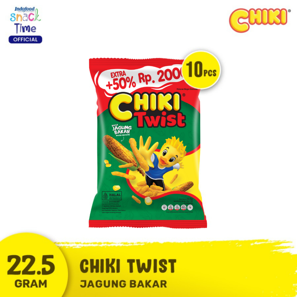 

Chiki Twist Jagung Bakar 22.5 Gr - 10 Pcs