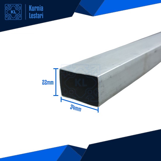 Hollow Jidar Blebes Aluminium 1x1.5 inch / 22x34mm