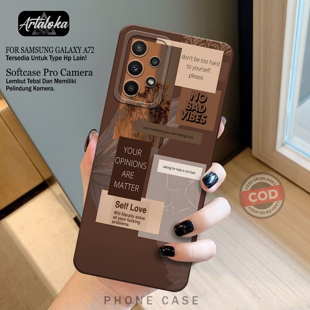 Case Hp Samsung Galaxy A72 Fashion Case Aesthetic Case Samsung Galaxy A72 Silikon TPU Pro Camera Cas
