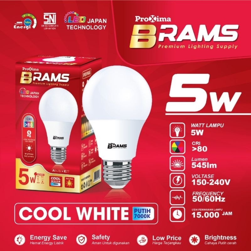 READY STOCK BRAMS LED Bohlam 5 Watt