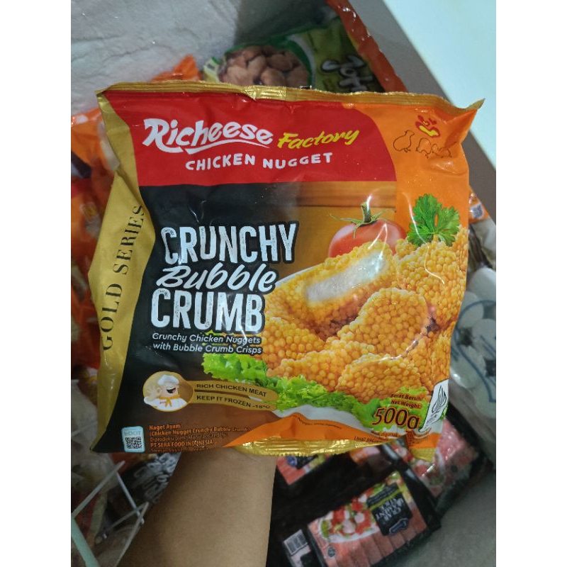 

NUGET RICHEESE CRUNCHY BUBBLE CRUMB 500 GRAM