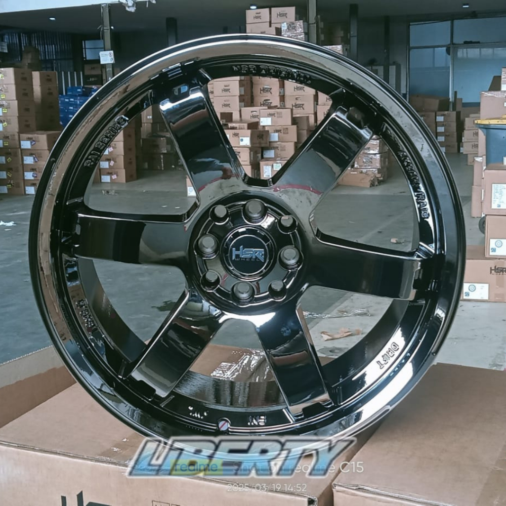 Velg Model TE37 Black Chrome R15 Lebar 6,5 ET42 Pcd 4x100 4x114,3 HSR RAI-S3 R15 Black Chrome