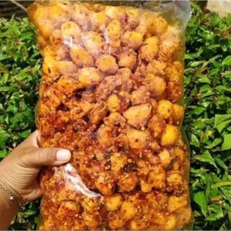 siomay mini kering pedas daun jeruk/seblak siomay