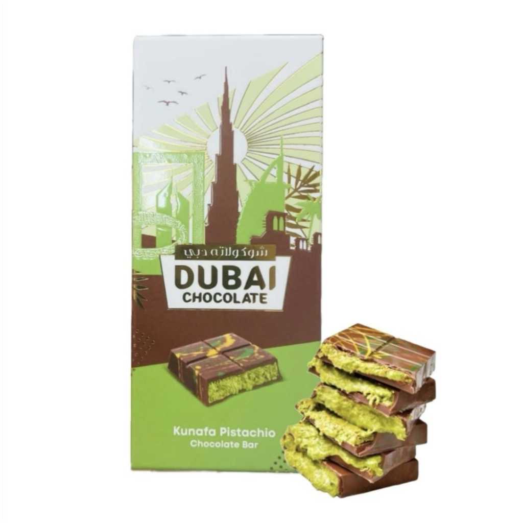 

Dubai Chocolate Kunafa Pistachio Chocolate Bar