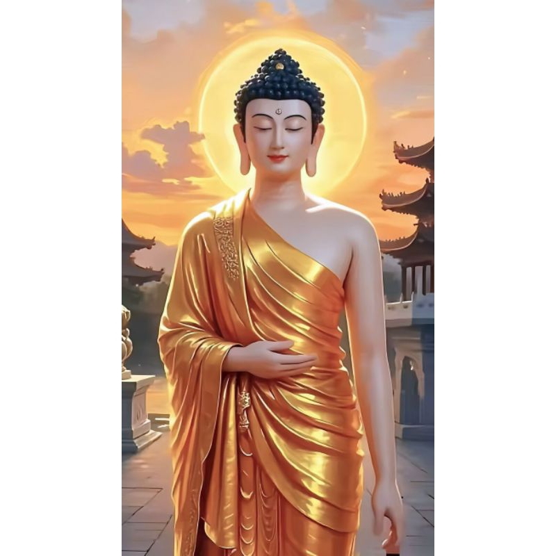 Poster cetak gambar, patung Buddha, hiasan dinding gambar, patung Buddha, bisa cod