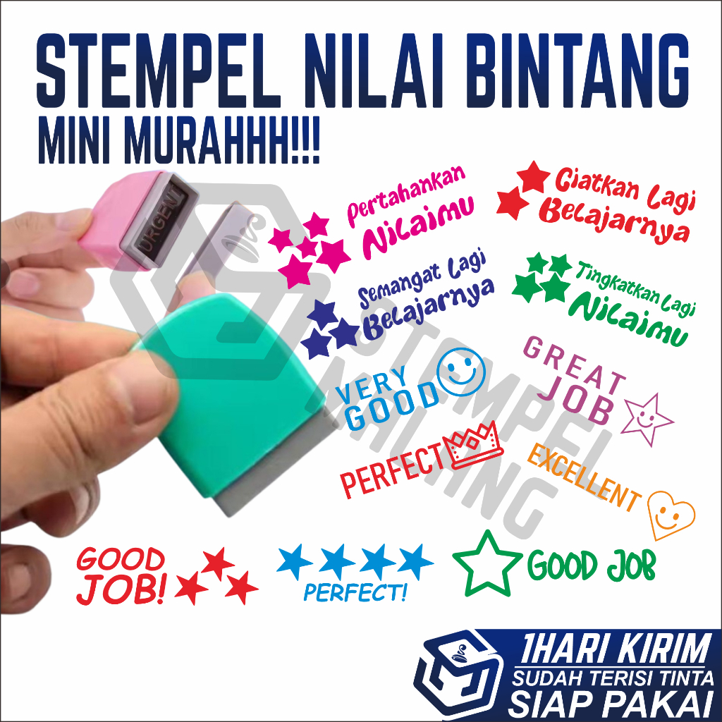 

STEMPEL NILAI GURU LUCU PAUD/TK/STAMPEL MINI PENILAIAN BINTANG