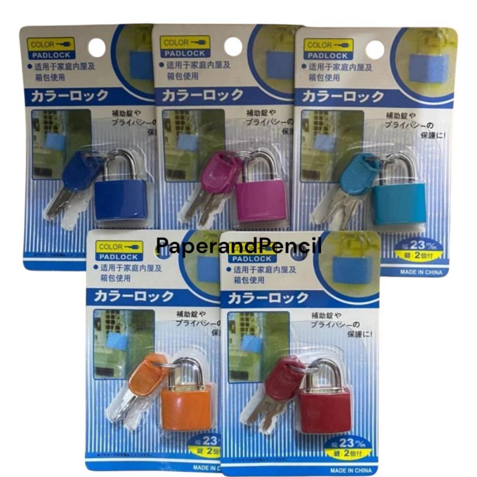 Gembok Koper Warna Warni / Gembok Koper Kecil 23mm Warna