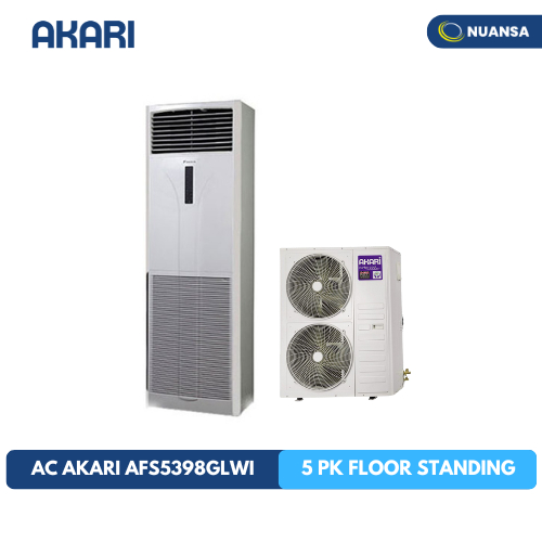 AKARI 5 PK AC FLOOR STANDING AIR CONDITIONER AFS5398GLWI - NUANSA ELEKTRONIK DENPASAR