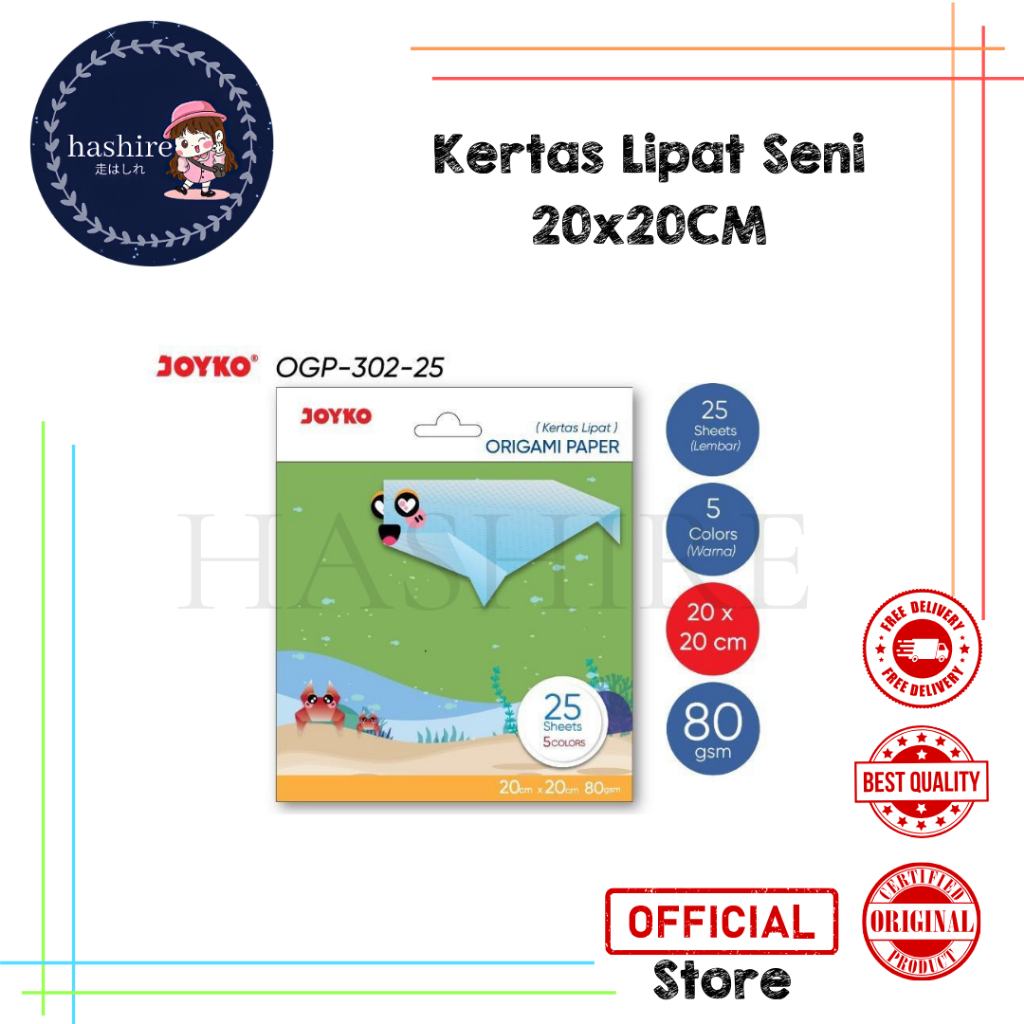 

Origami Paper Kertas Lipat Seni Joyko OGP-302 20 x 20 cm