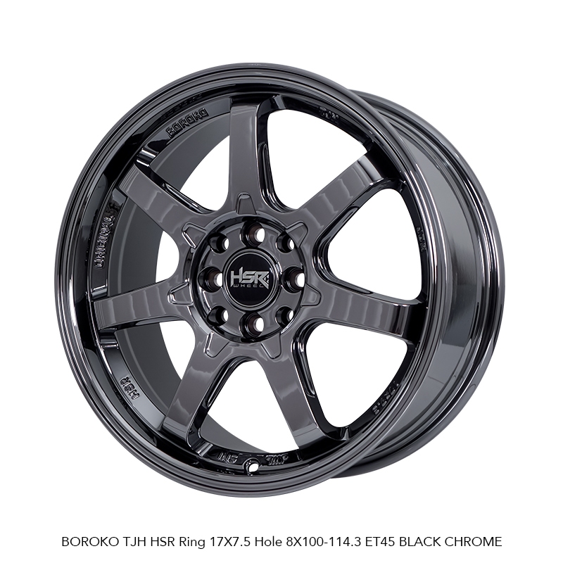 VELG MOBIL JAZZ,YARIS,FREED HSR BLACK CHROME RING 17 STOK TERBATAS