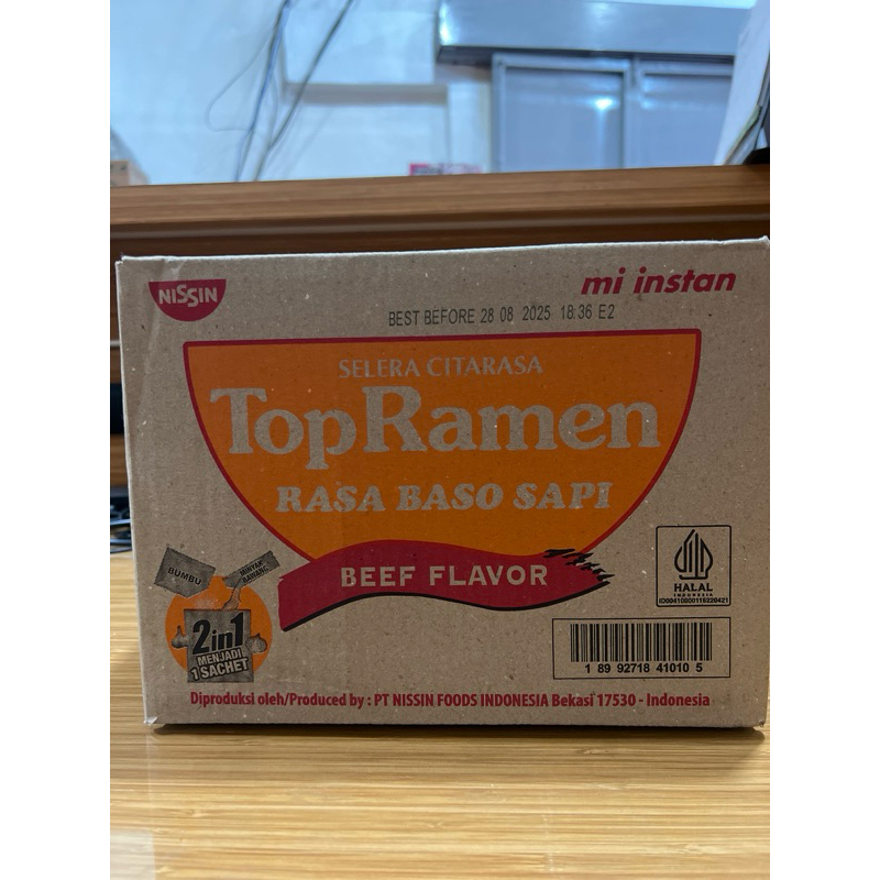 

TOP RAMEN JADUL RASA BASO SAPI , 1 dus isi 40 pcs TERMURAH