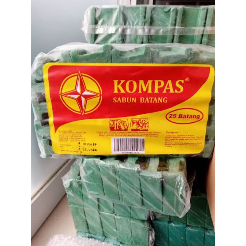 sabun kompas batang//sabun cuci kompas// 1 pack isi 25 batang