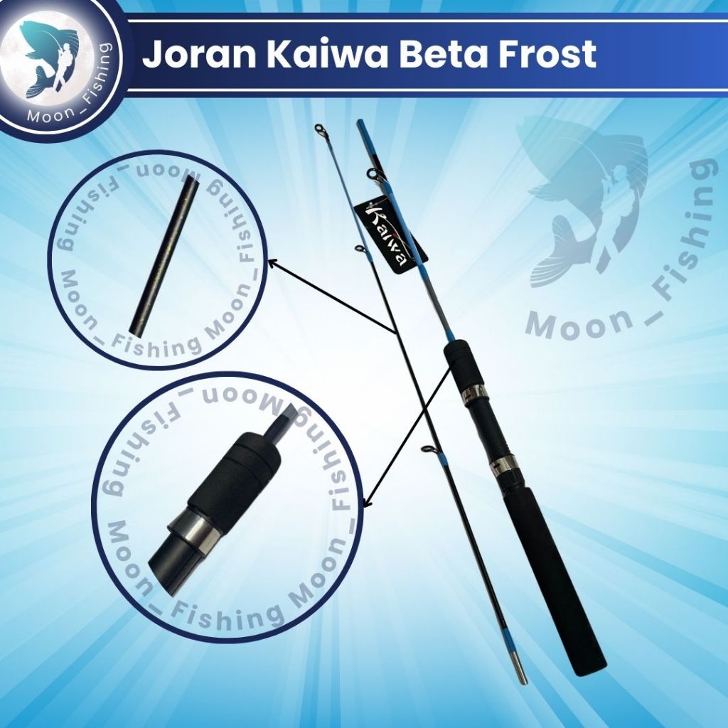 Joran pancing Lentur Sambung 2 Kaiwa Beta Frost Fiber Solid