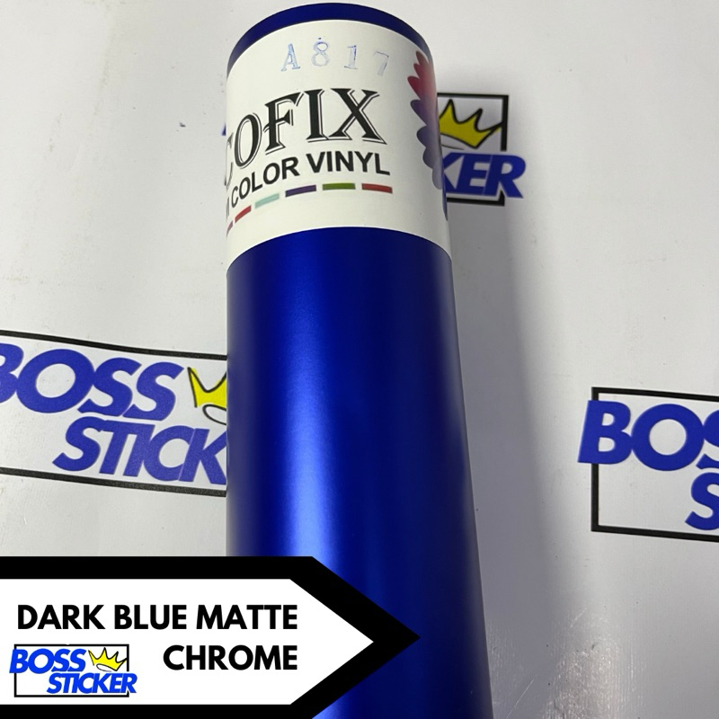 Sticker Dark Blue Matte Chrome - Stiker Biru Tua Satin - Skotlet Biru Tua Mettalic Doff
