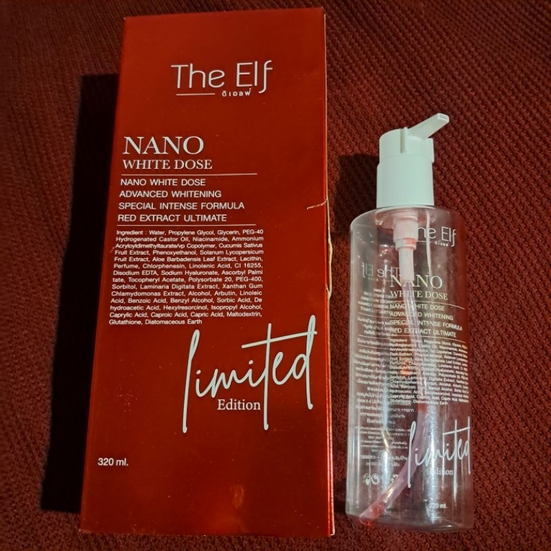 [BOTOL KOSONG] THE ELF SERUM LIMITED EDITION 320ML NANO WHITE DOSE BODY SERUM ORIGINAL THAILAND BOTO