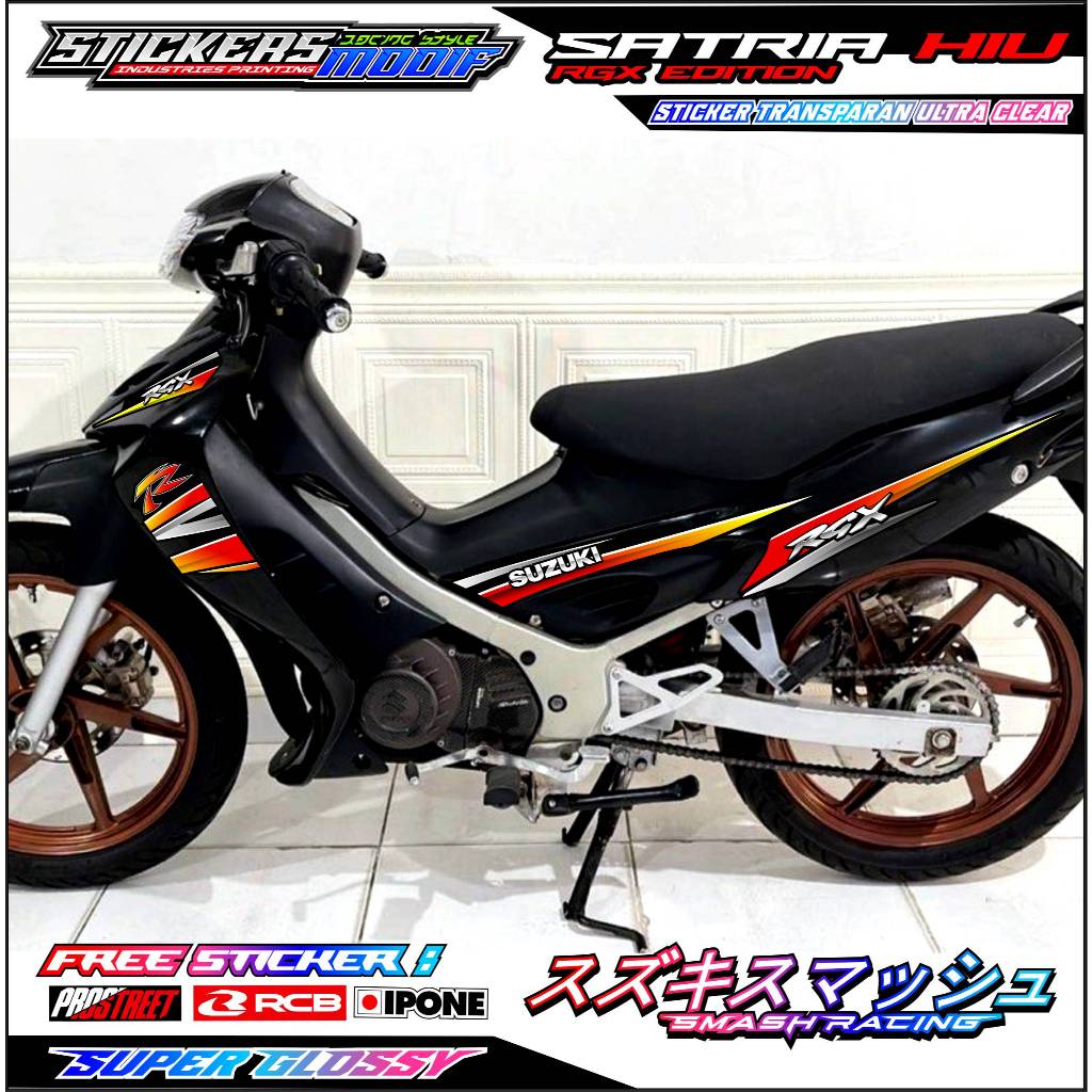 STRIPING VARIASI SUZUKI SATRIA HIU RGX/ STICKER LIST MOTOR SATRIA HIU RGX