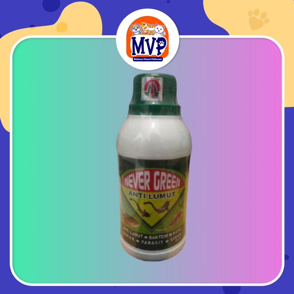 Never Green Ikan 250Ml - Menghambat Pertumbuhan Lumut- Membunuh Bakteri Virus Jamur Parasit Di kolam