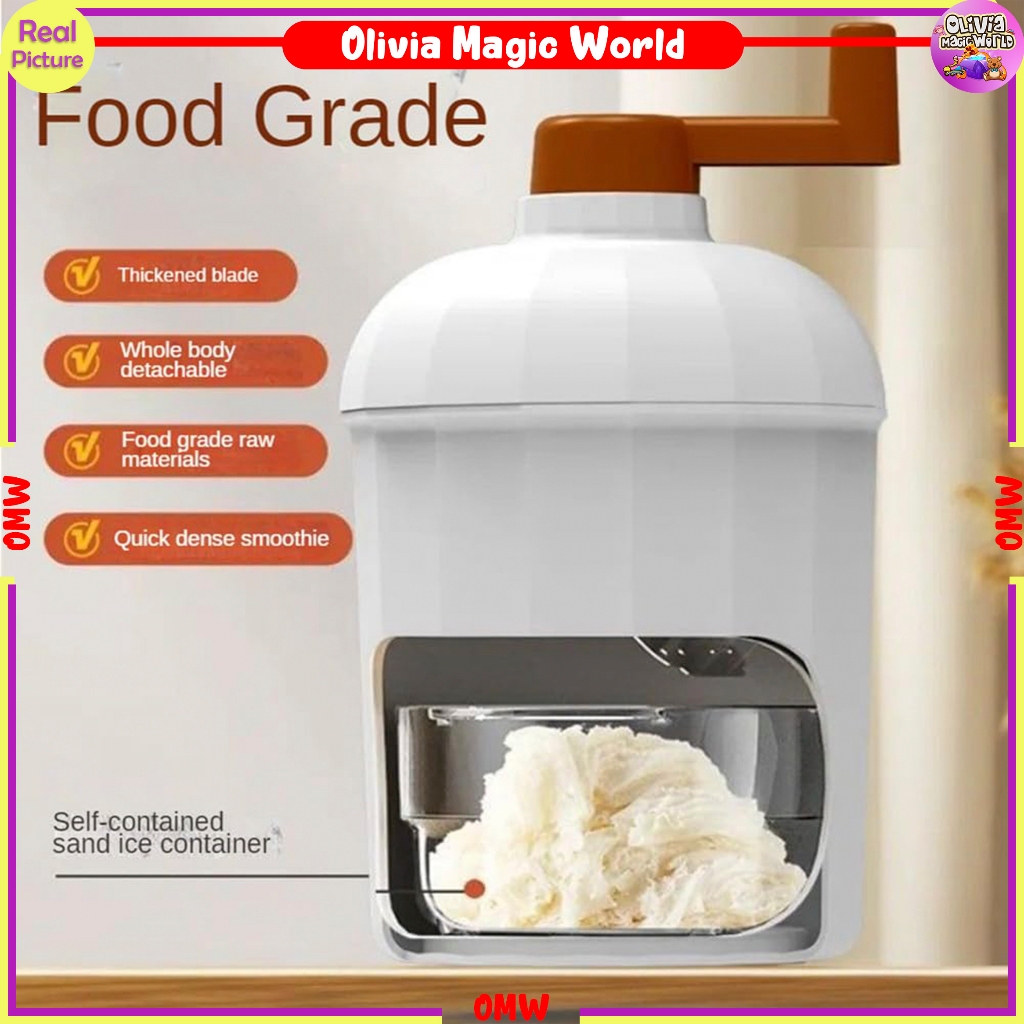RR561 Alat Es Serut Manual Mini Ice Crusher Penghancur Es Parutan Serutan Es Batu Tanpa Listrik OMW