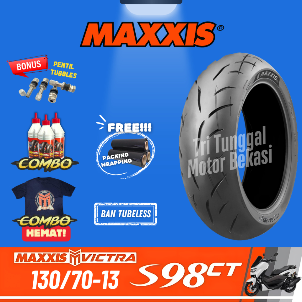 [READY COD] BAN MAXXIS RING 13 VICTRA 98 CT TUBELESS 130/70-13 / BAN MOTOR NMAX MAXXIS / BAN MAXXIS 