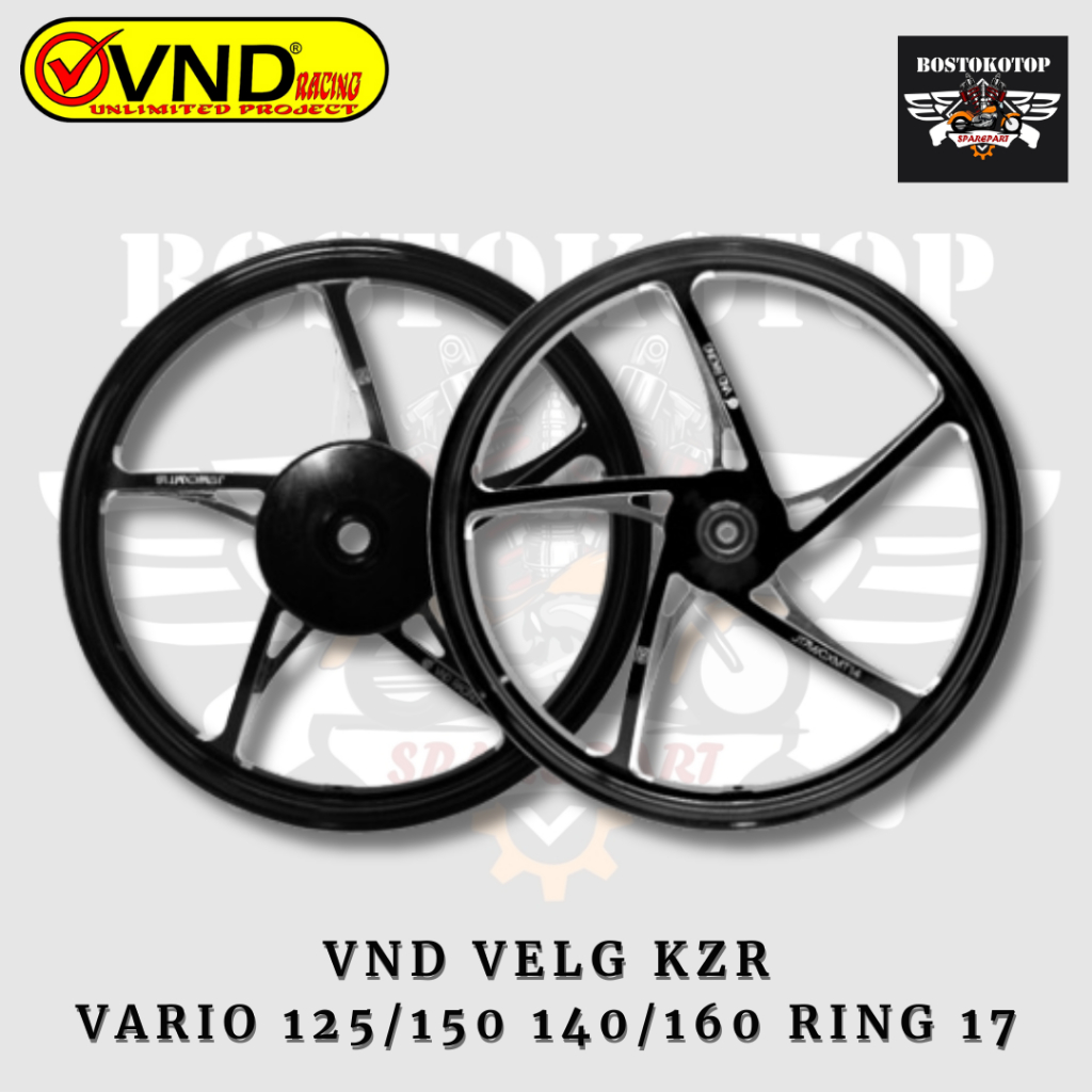 VND Velg Racing Tipe KZR Ukuran 140 160 Ring 17 Motor Vario 125 / Vario 150 Original