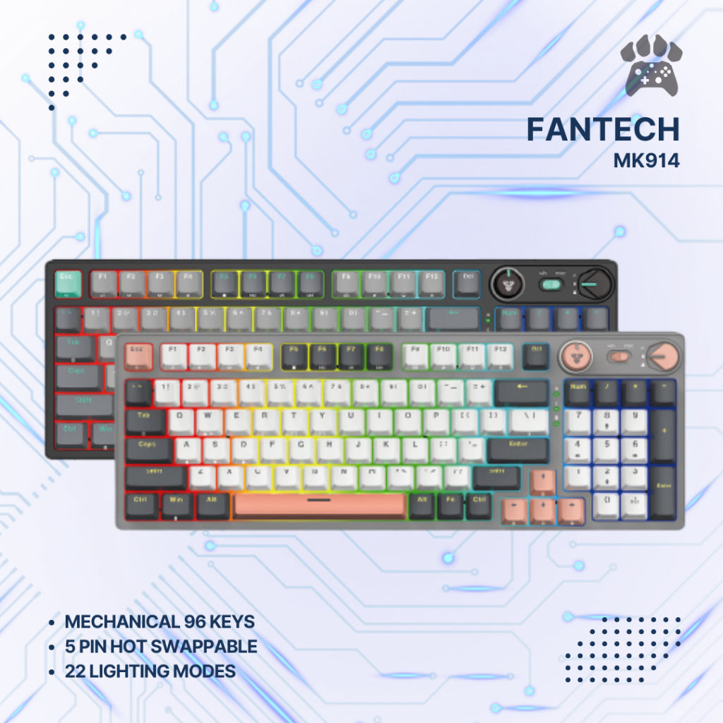 Fantech MK914 Atom96Pro Series Wireless Mechanical Gaming Keyboard Hotswap - Fantech MK914 Atom96 Pr