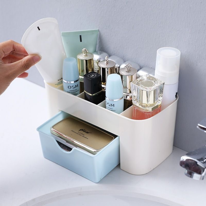 Rak Kosmetik Plastik /Kotak Tempat Peyimpanan Alat Make up Perhiasan Serbaguna Storage Box Organizer