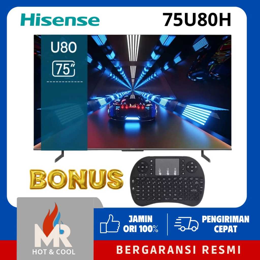 HISENSE LED TV 8K 75 INCH U80H SMART ANDROID 75U80H
