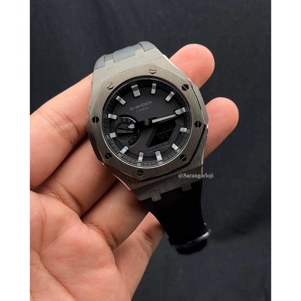 g-shock G-Shock ga-2100 GA-2100 MOD Gunmetal Rubber Black Gen 3