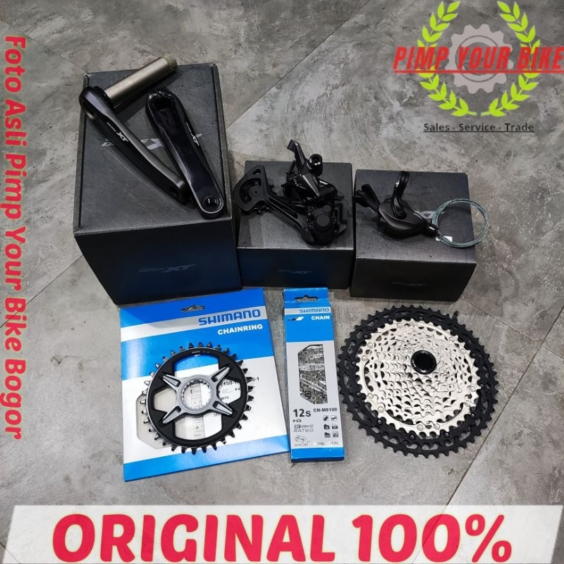 Groupset Shimano Deore XT M8100 12 Speed tanpa brake m8120