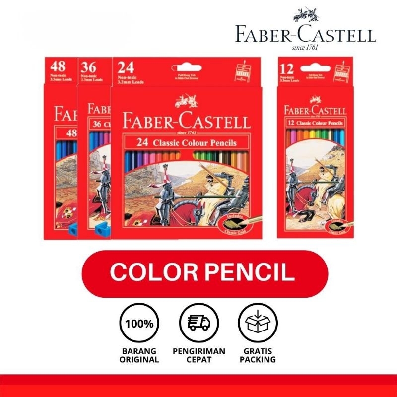 

Pensil Warna Faber Castell Classic 12 Pendek 12 Panjang 24 Warna 36 Warna 48 Warna Pencil Warna Berkualitas Tinggi