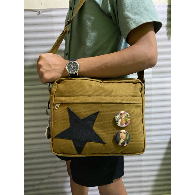 NEW STARS MESSENGER y2k /TAS KANVAS MINI MESENGGER Y2K / sling bag fairycore aesthetic