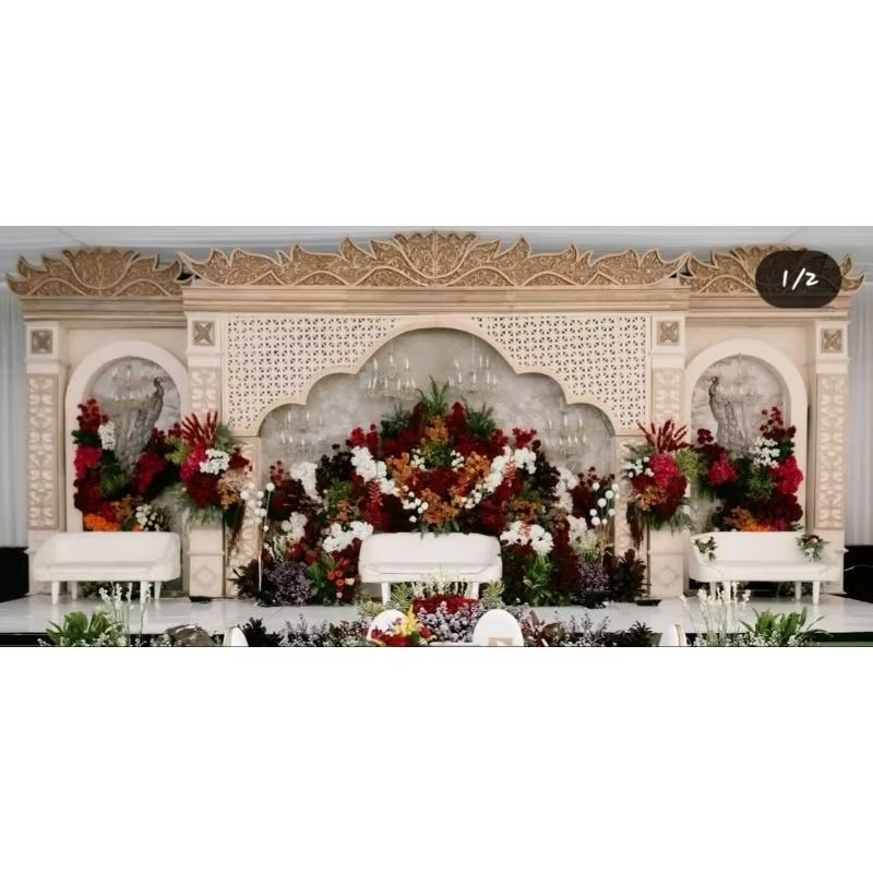 Poni dekorasi pelaminan spon karet